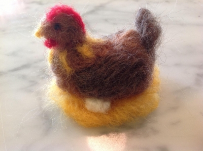Felted Hen by Mary Drew